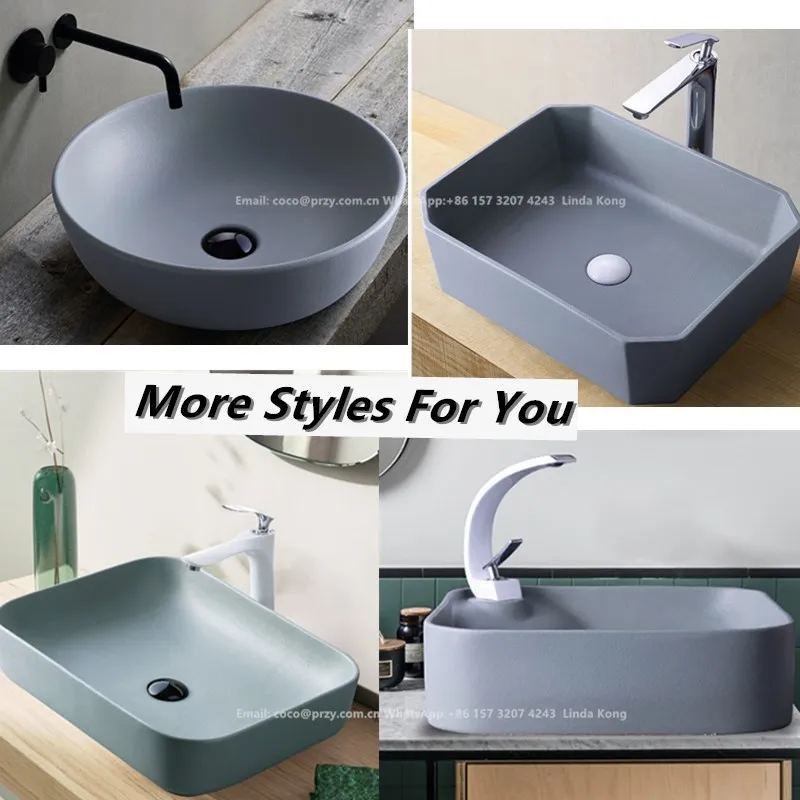 Sn0114 Industrial Style Large Modern Square Concrete Silicone Basin ...