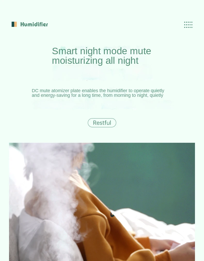 Mini Ultrasonic Atomizer Air Humidifier for Home Hotel