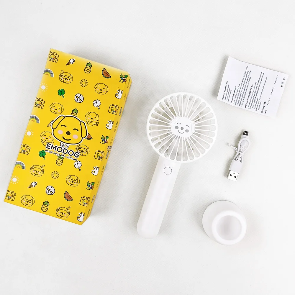 Promotional Mini Handheld Fan Small Personal Portable Fan Speed Adjustable USB Rechargeable Fan for Women Girls Kids Outdoor