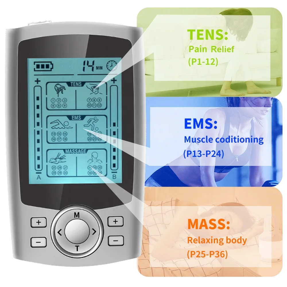 Tens Muscle Stimulator 36-Mode Electric EMS Acupuncture Body