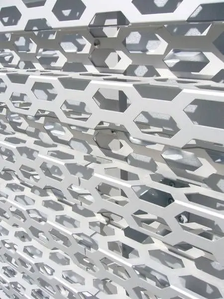 Aluminium Perforated Cladding Honeycomb Metal Fassade For Audi Terminal ...