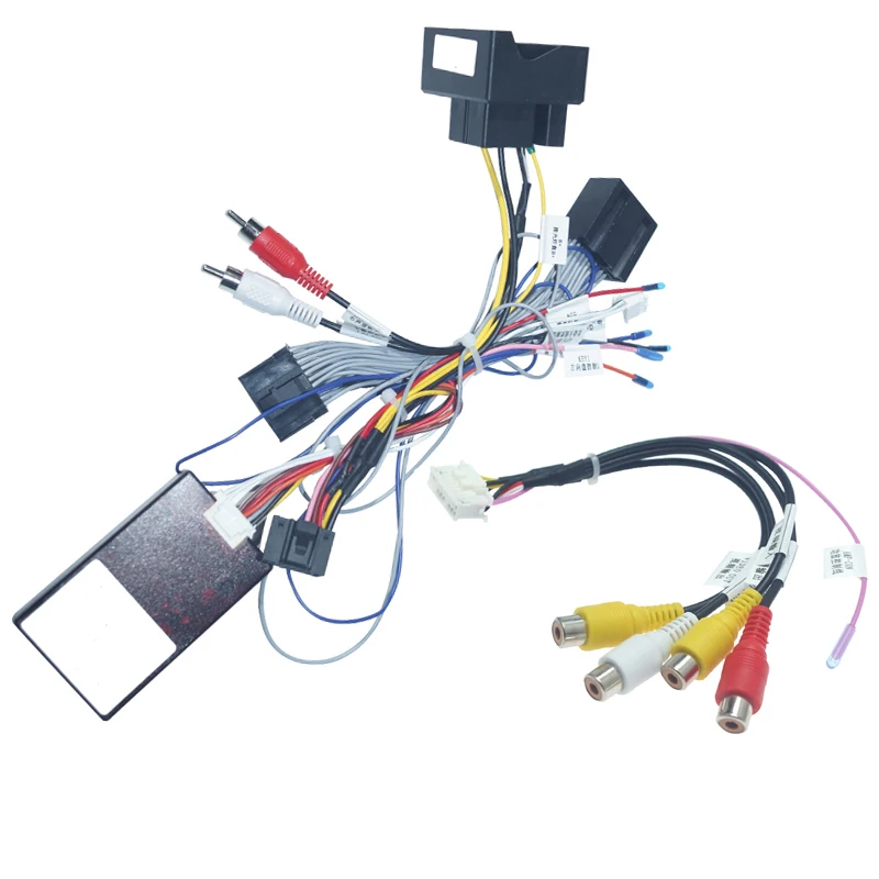 Car 16pin Android Radio Stereo Wiring Harness Cable With Canbus/optical ...