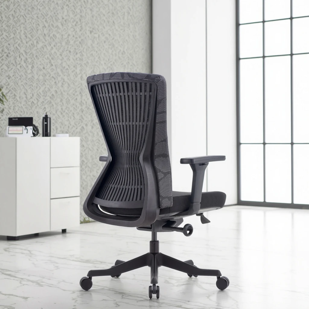 Premium Mesh Back Contoured Support Modern Ergonomic Design Stain Resistant Seat Professional Office Seating 6
