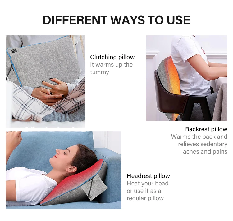 Infrared Carbon Fiber Heating Custom Electric Heat Throw Pillow 5v Usb Electric Heating Stretch