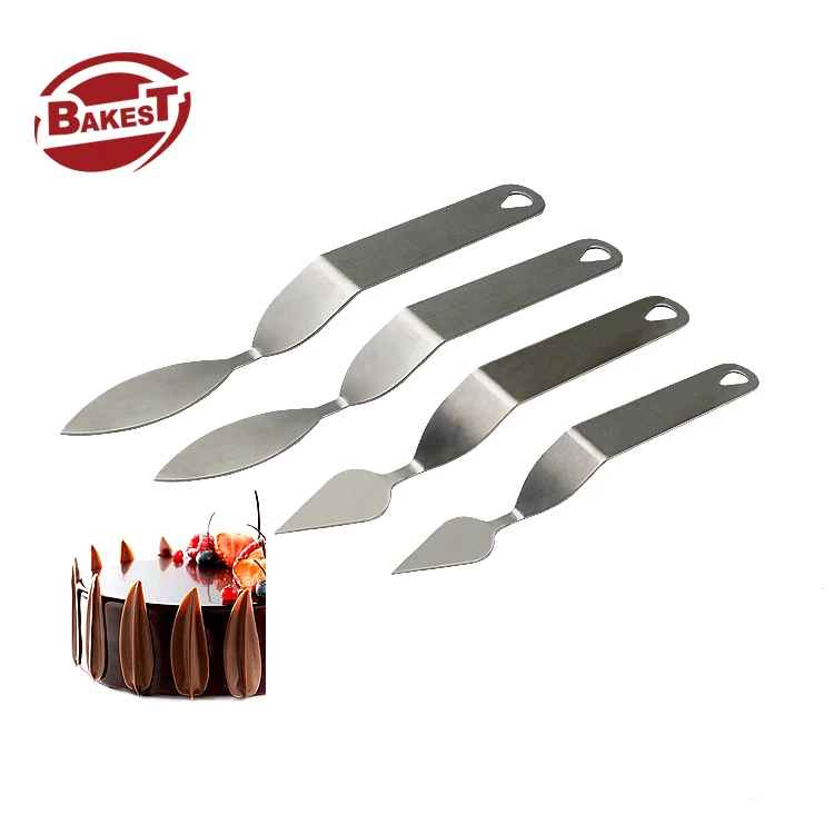 Bakest Stainless Steel  Baking Tools Leaf Feather Chocolate Decoration  Knife