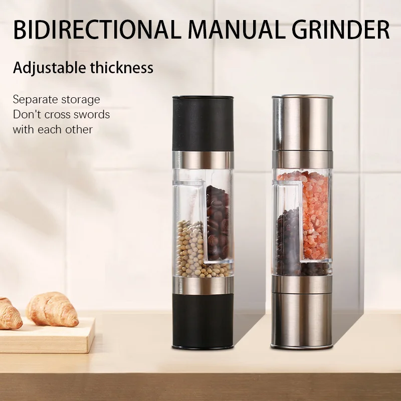 Manual Pepper Mill Grinder - Adjustable Coarseness For Fresh Ground Pepper, Kitchen & Dining Essential - View #5
