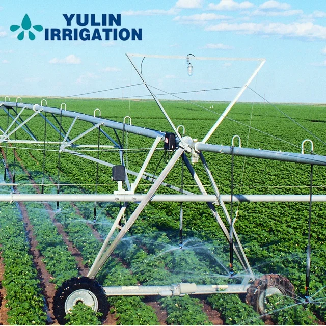 Digital Automatic 50ha  Metal Gearbox/Motor Core Components Center Pivot Farm Irrigation Systems with Submersible Pump