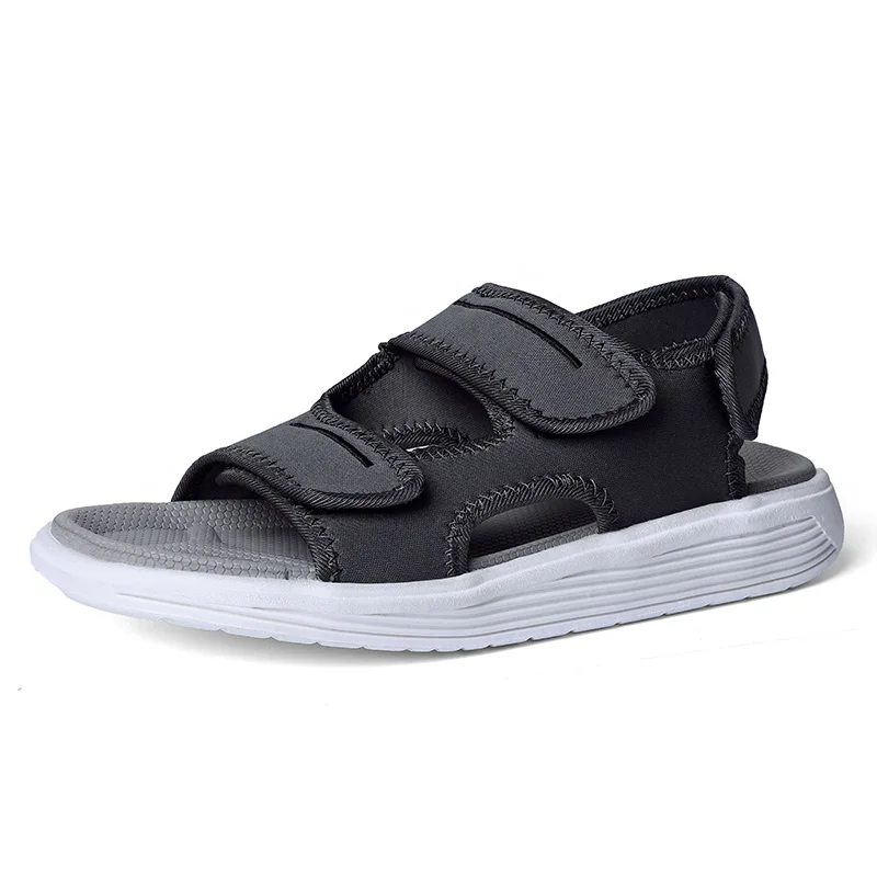 Sandalias De Tobillo Con Correa De Hebilla Para Hombre,Chanclas De Diseño  Simple,De Lujo,Color Blanco Y Negro,Para Verano,2020 - Buy Para Suela  Gruesa Zapatos De Sandalias,La Mitad De La Sandalia,Negro De La Escuela
