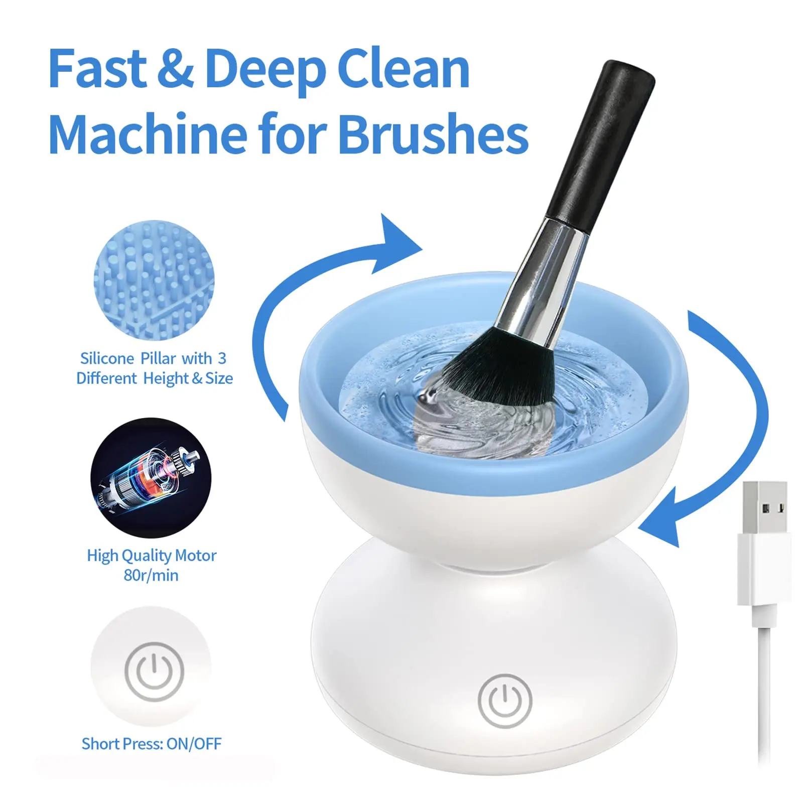 usb makeup brush cleaning tool single