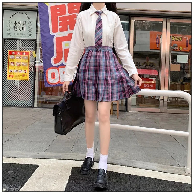 SansoiSan Woman Japanese Girls Fashion JK Uniform Short Sleeve T-Shirt High School Summer Suit 