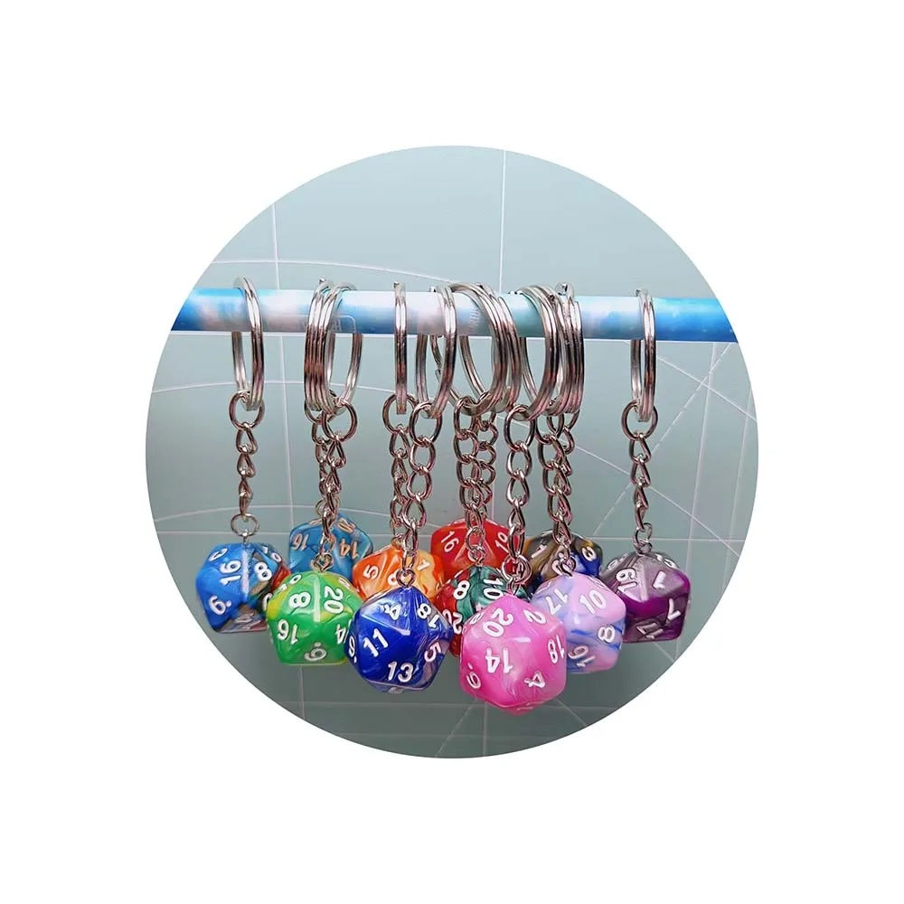 Resin Dice Key Ring Cute DIY Keychain for Bag Purse
