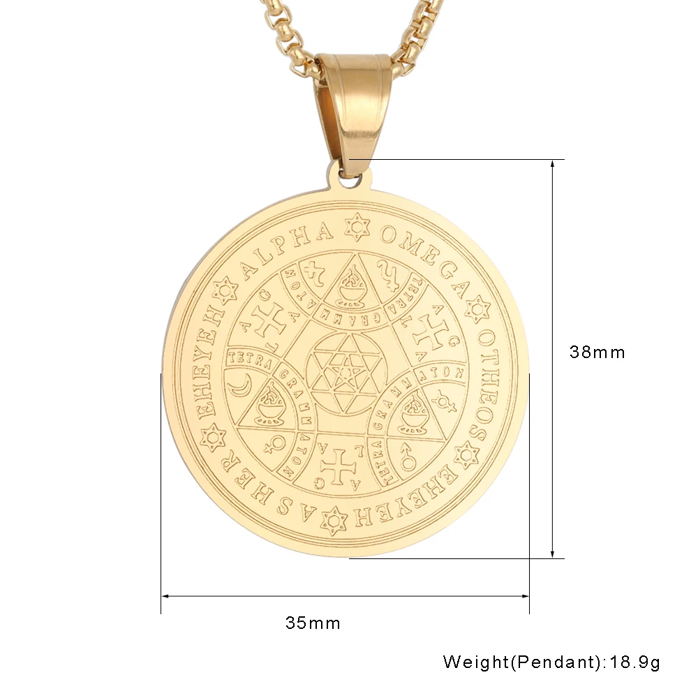 Enochian Angel Magic Seal Amulet Talisman Necklace Pendant Jewelry