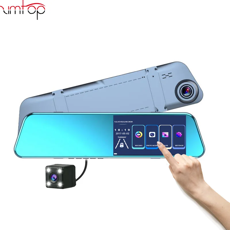 Car DVR Camera Dual Lens 4.5 inch Full HD 1080P Dashcam Rearview Mirror Video Recorder Regestrator Car Cam Dash Cam 4.5
