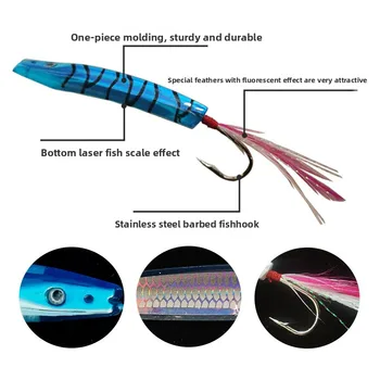 Stainless Steel Bow-Tie Crankbait Lure for Sea Fishing Boat Angling Trolling-Magic Tool Catching Mackerel & Bonito 2 Pack – Trolling Lure – view 5