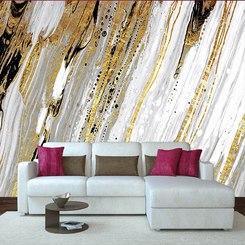 Wholesale Royal Custom Wall Mural Wallpapers Design Golden Texture Marble  Design Living Room 3d Wallpaper From malibabacom