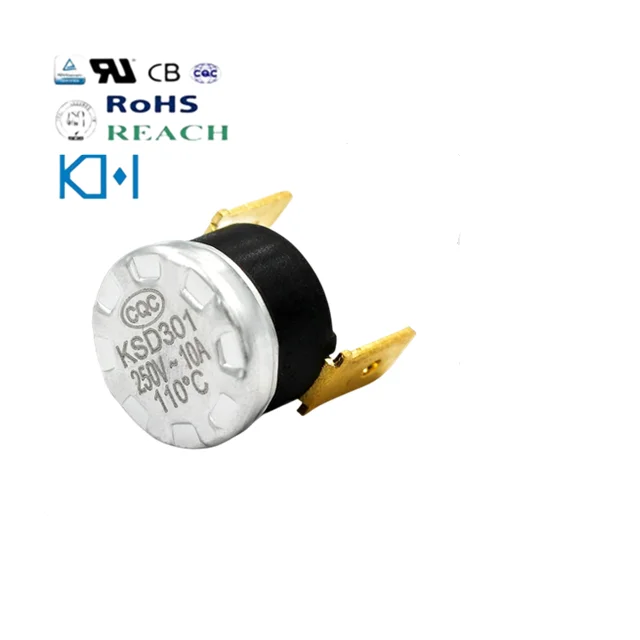 TUV UL 250V 16A FSKH Ceramic Bimetal Thermostat Fuse Types Over Temperature Switch