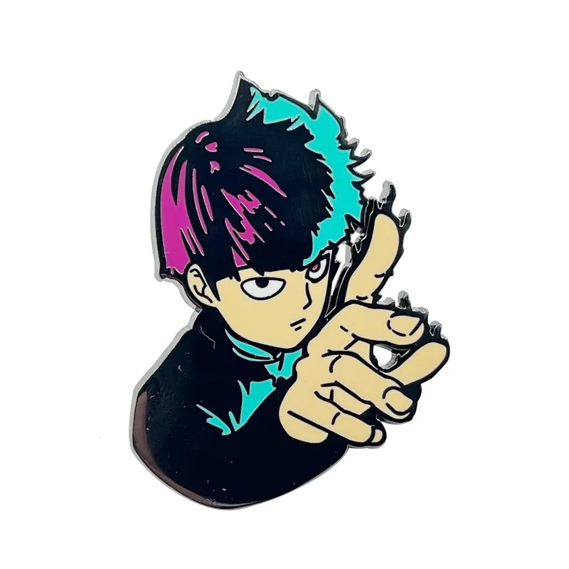 Mob Psycho 100 Enamel Pin Mobu Saiko Hyaku Kageyama Shigeo Brooch Anime ...