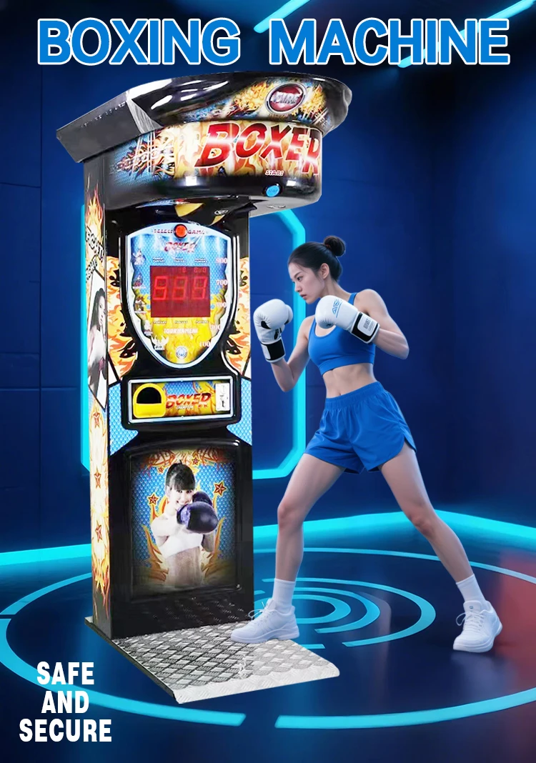Coin Operated Boxing Machine Fighting Games Ultimate Big Punch Game Machine Out Tickets/ Drinks Amusement Equipment 30% Deposit manufacture