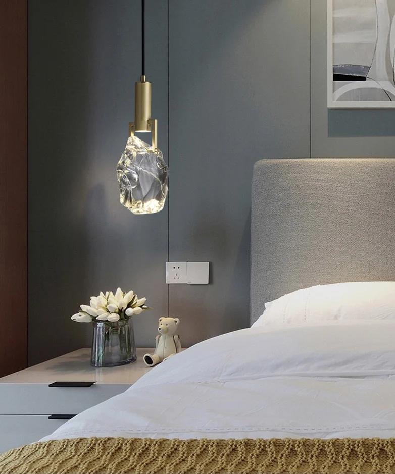 Dining Room Chandelier Modern Simple Light Luxury Crystal Bedside Lamp Creative Personality Decoration Chandeliers&pendant Light
