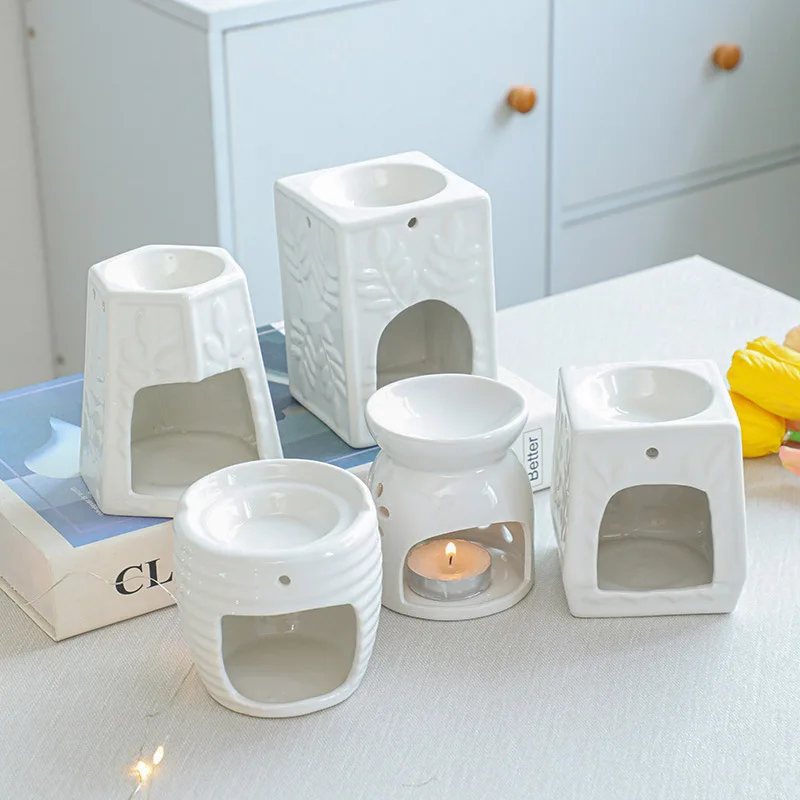 Ceramic Tealight Candle Holder Oil Burner Essential Oil Incense Aroma