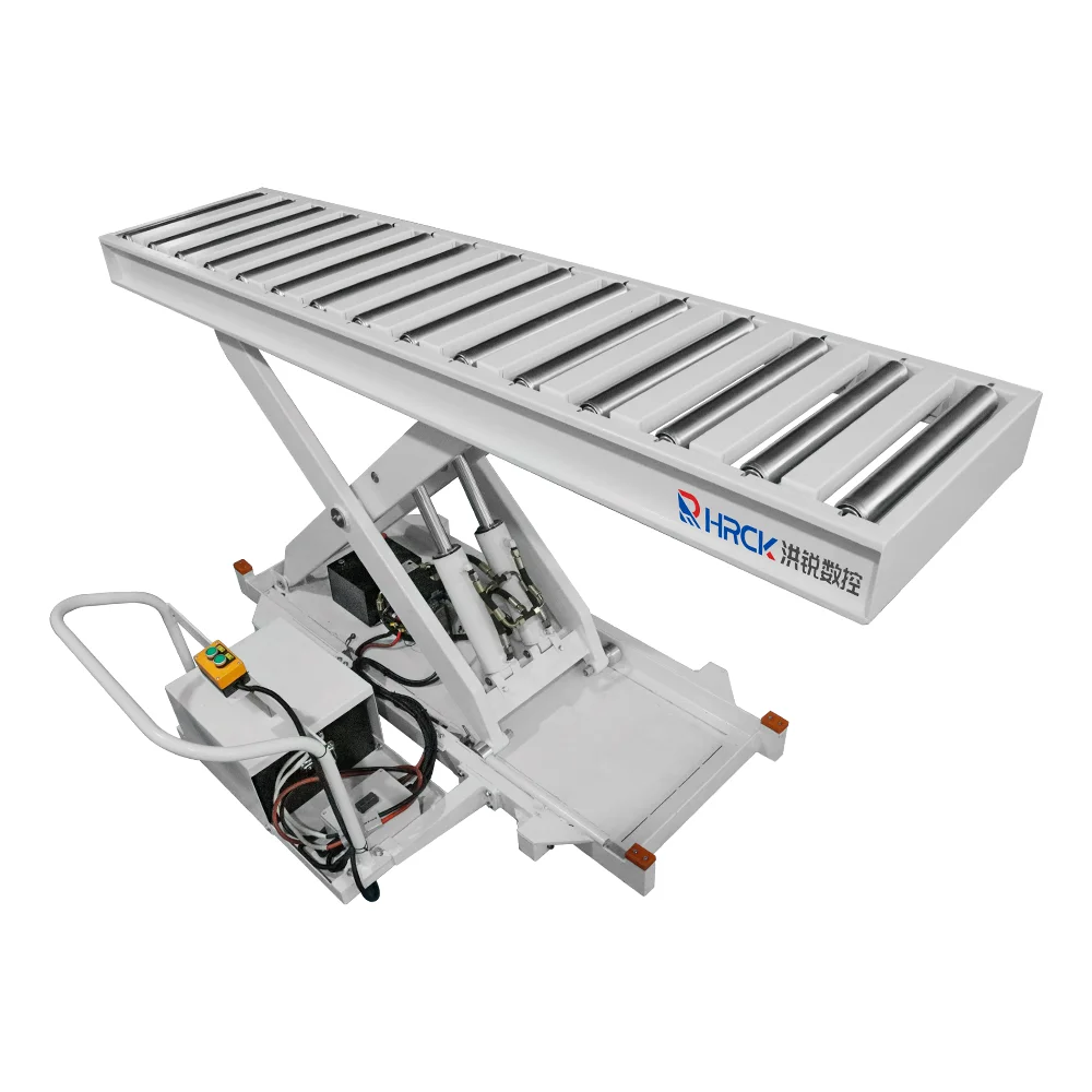 Heavy-duty mobile electric scissor lift table for panel transportation