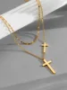 collier trois croix en or