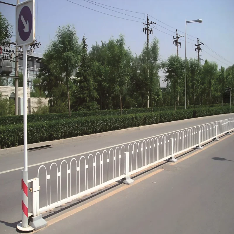 Steel Pipe Road Guardrail, 80x80mm Square Post with 16mm Round Steel, Hot-Dip Galvanized for Long-Term Outdoor Use supplier