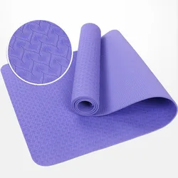 Factory custom non slip eco friendly high quality anti fatigue private label bikram ashtanga tpe exercise 6mm lavender yoga mat