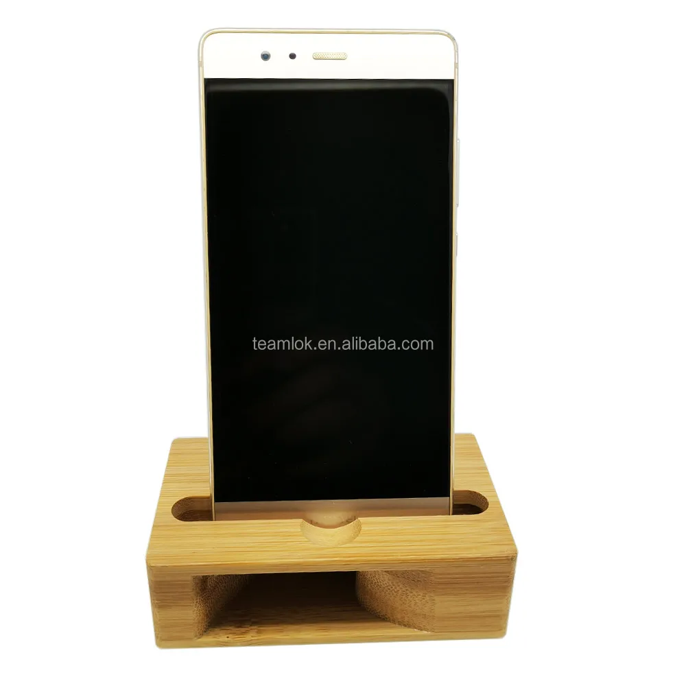 Bamboo Sound Amplifier Desktop Mobile Phone Holder Convenient Cell Phone  Stand Display Rack