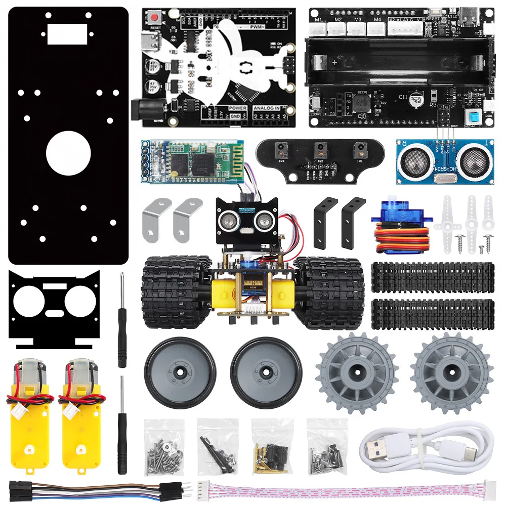 2023 DIY Wireless Tank Track Robot Tank Chassis Robot Learning Starter Kit