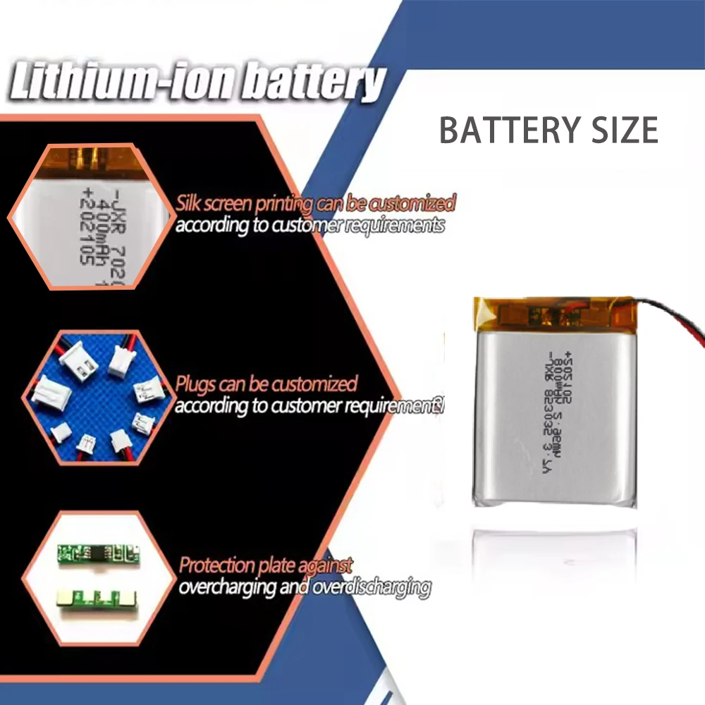 For UL CE Customized KC Pouch Lithium Ion 853035 800mah 850mah 3.7Volt Lithium Polymer Battery Kc for UL CE Customized Li Ion Ba