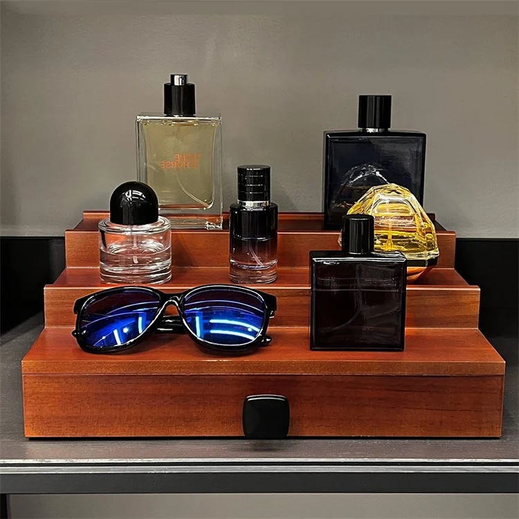 Fragrance Collection Shelf For Cologne Wooden Cologne Organizer