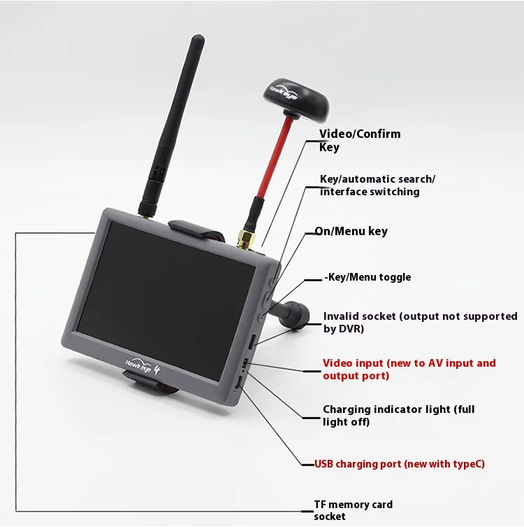 Hawkeye Little Pilot 4th Generation FPV Monitor Display Viewer for