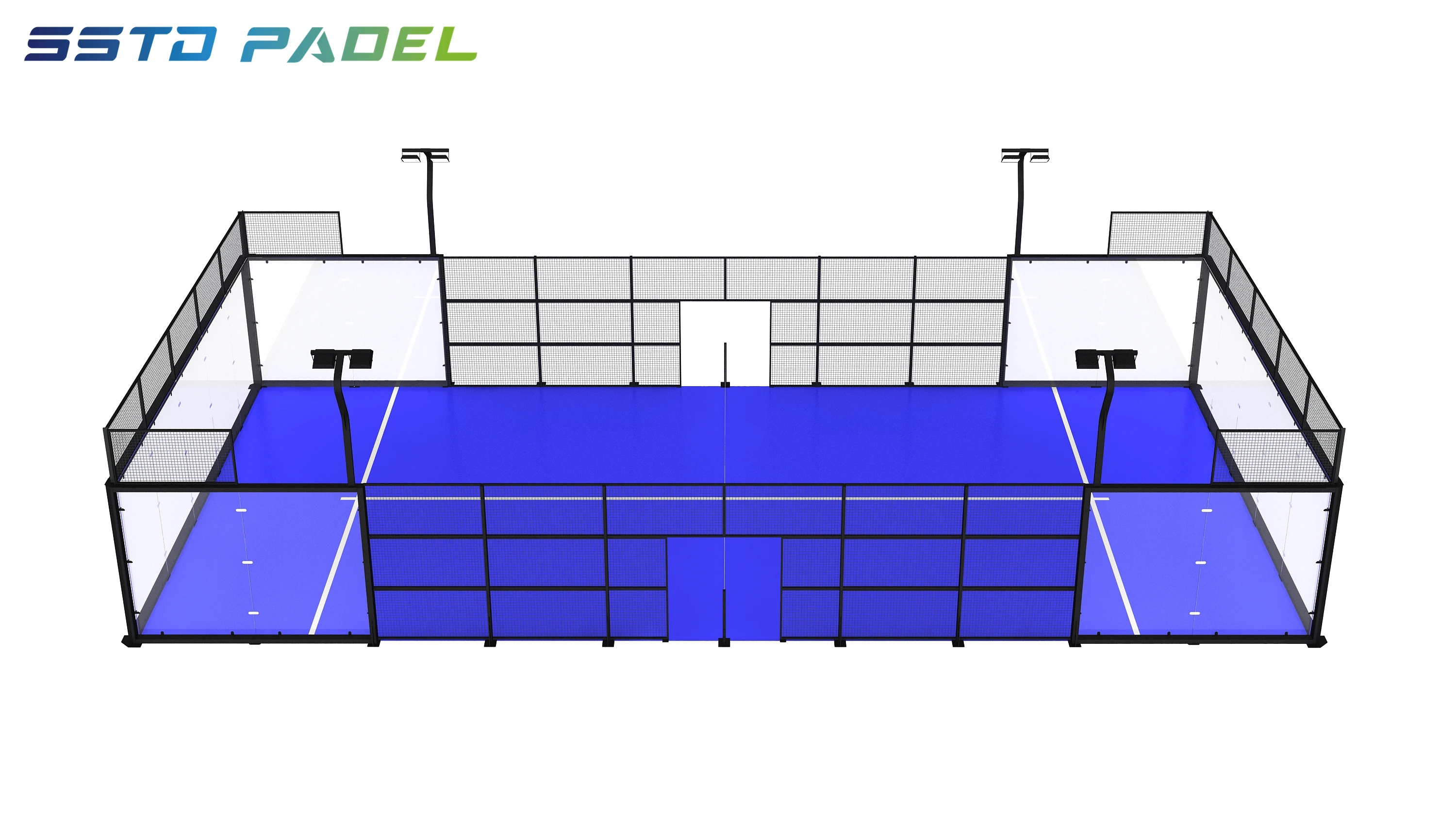 SSTD Outdoor China Panoramic Paddle Tennis Court Professional Manufacturer Classic Padel Court Advanced Tech for Padel Club manufacture