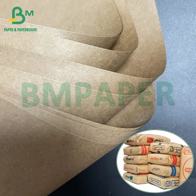 70G 75G 80G 90G High Expansible Brown Cement Sack Kraft Paper Sheet Or Roll