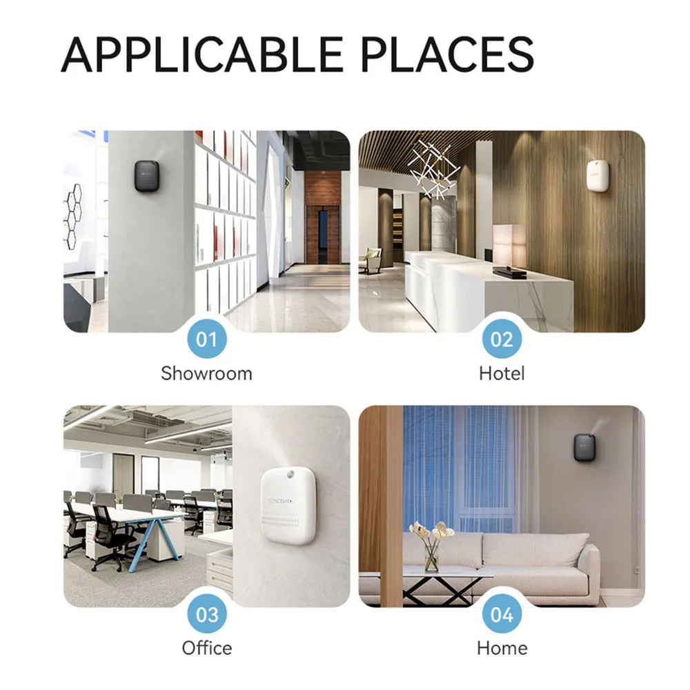 SCENTA Bluetooth Smart Control Fragrance Diffuser with App,Premium Plastic Automatic Hotel Perfume Nebulizer Diffuser Machine