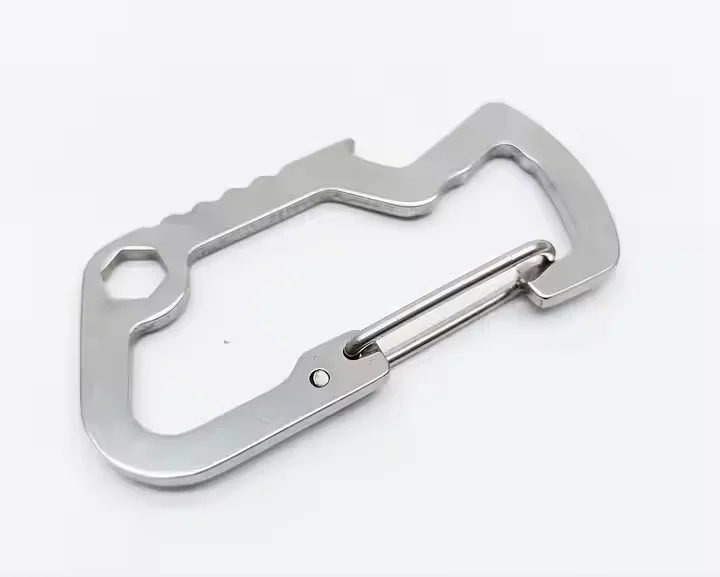 Premium Stainless Steel Multi-Function Snap Hook Keychain Carabiner & Quick Release