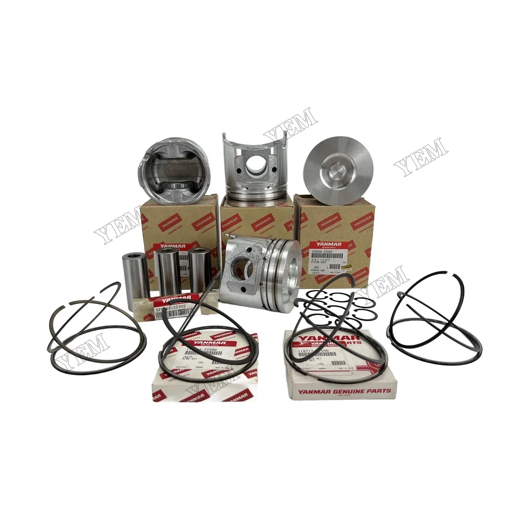 Mahlae Piston Best Quality Piston Kit 3T75HL 3T75U 3T90 3TN100 Diesel Engine Machinery Engine for Yanmar