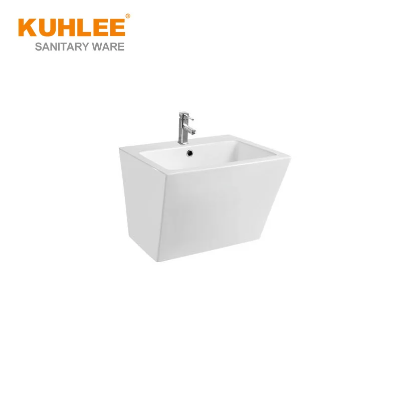 Wholesale Wash Basin Bathroom Sink Wall Hung Ceramic Wash Basin Wall Mounted Sink Washbasin