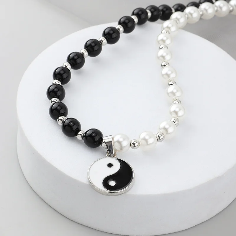 Hip Hop Imitation Pearl Beads Chain 