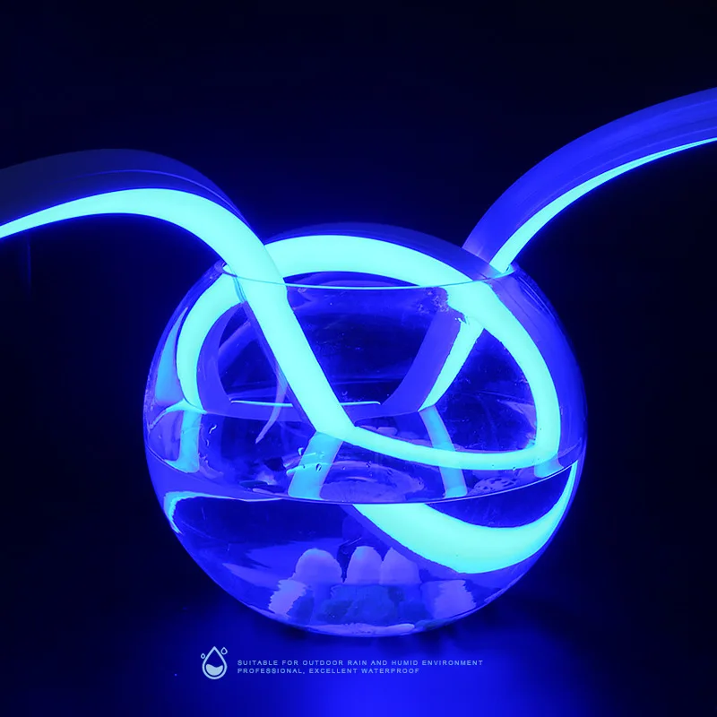 5m silicone led channel system spotless flexible tube diy neon light box enclosed ip67 water dust proof 8mm strip-3