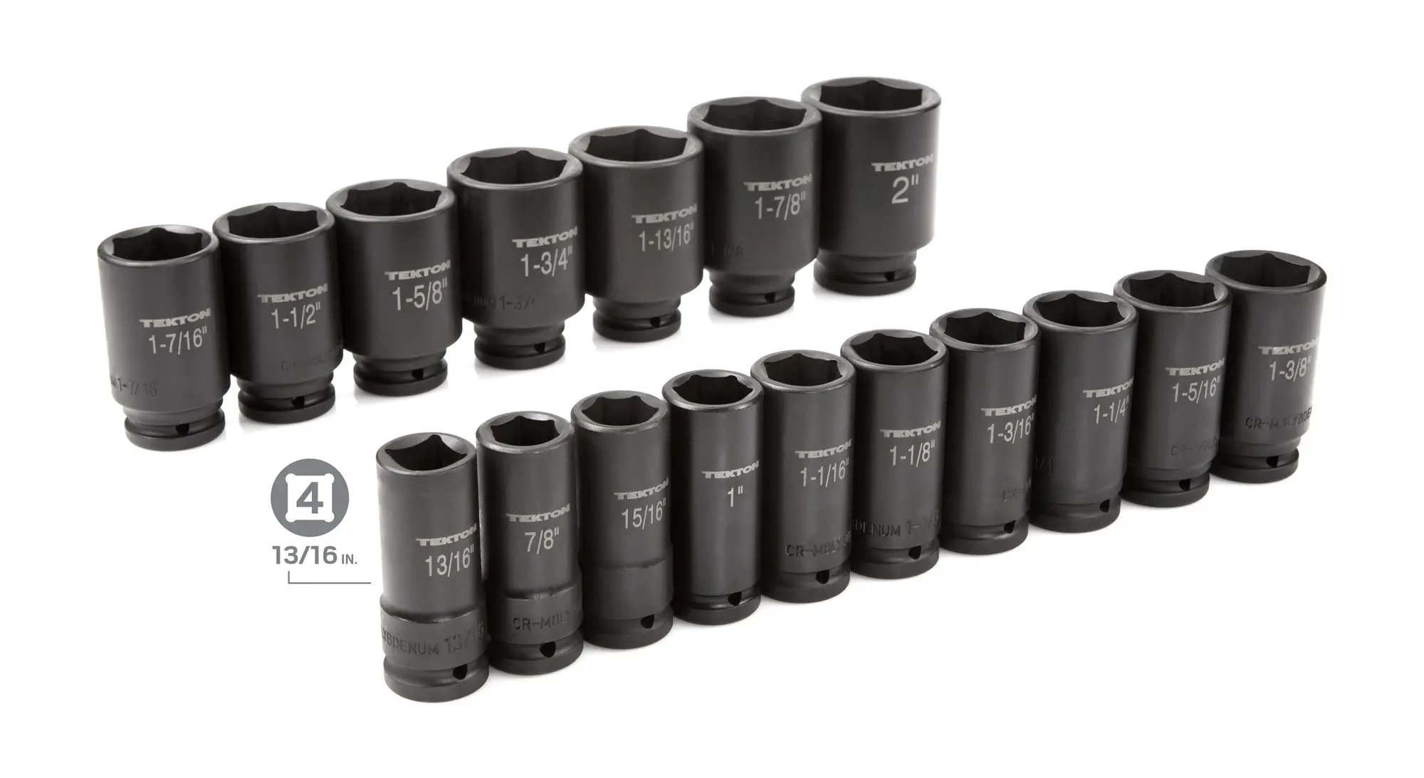 1/2 Impact Socket Set 14 Piece 6 Point Impact Socket Adapter Impact