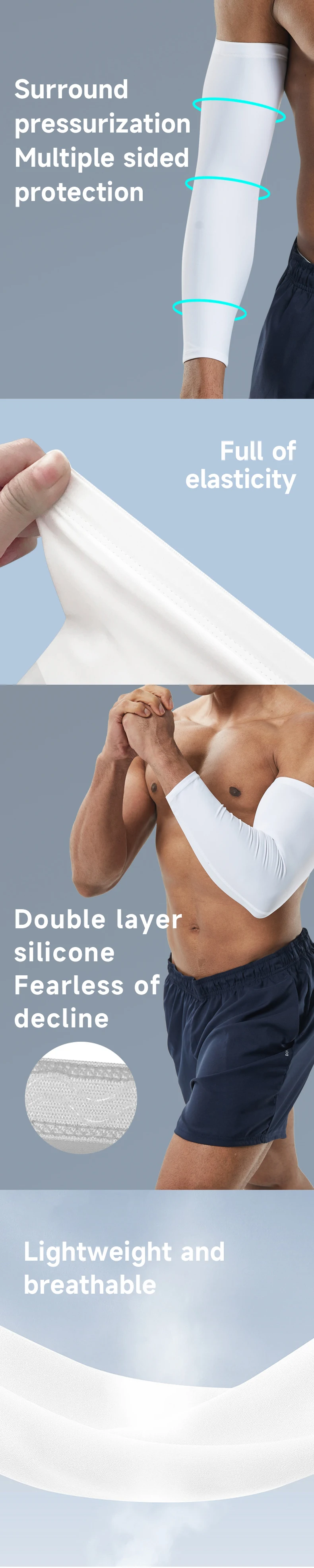 Photo inspiration: Visual Reference: Breathable Moisture Wicking Cooling Sports Compression Arm Sleeves For Basketball
