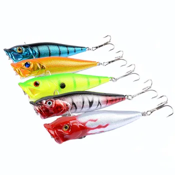 5 Color Luya Wave Climbing Integrated Artificial Hard Bait 9.5cm Plastic with Hooks for Topwater Fishing – Popper – view 5