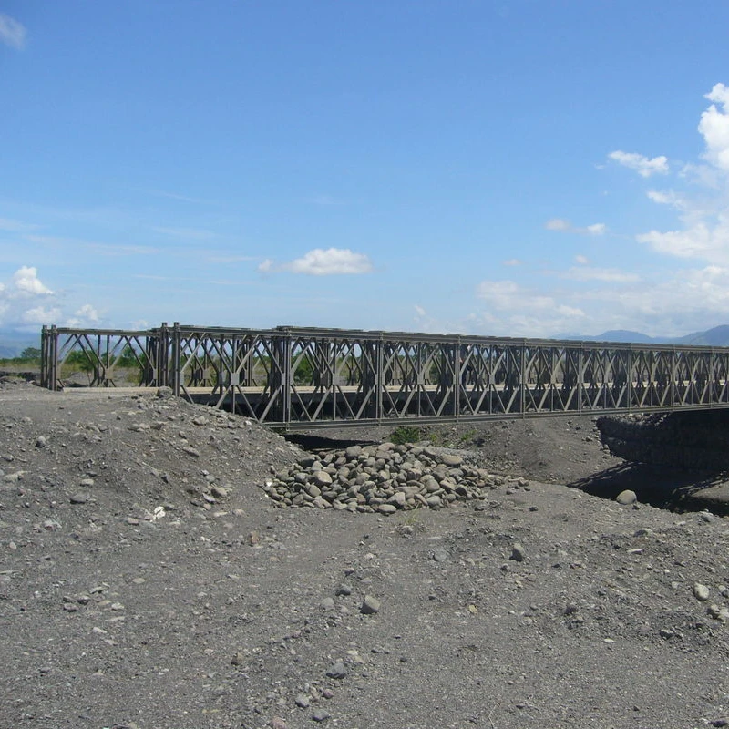 Single Storey Double Lanes Permanent Assembly Concrete Deck Steel Truss Bridge