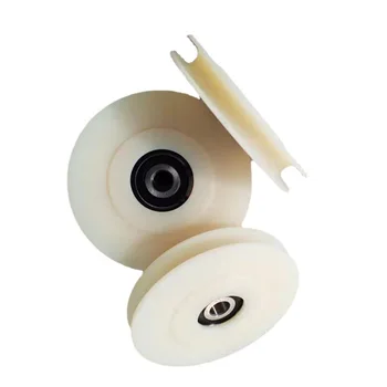 Boat Rowing Seat Wheel Flat Bearing Roller Plastic Pulley Bearing Idler Wheel Belt Pulley Roller Sliding Pulley Flat Drive Shea