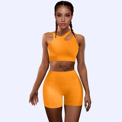 Beagmg 2021 wholesale new womens gym yoga sports fitness bra and shorts summer solid color Seamless Stretchy yoga set AM877