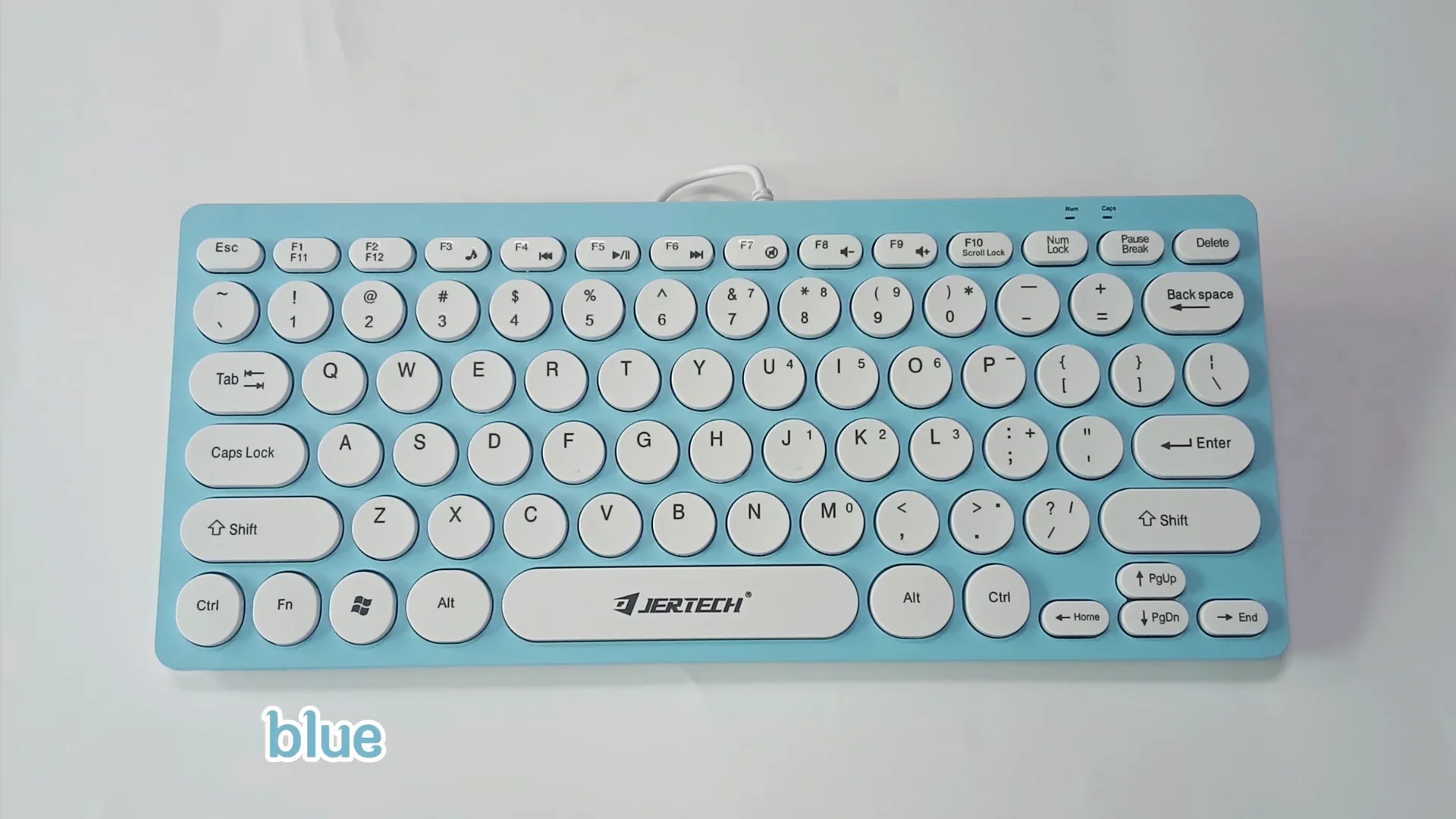 Jertech Dk500 White Blue Black Portable Small Retro Teclado Custom 60