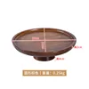 Assiette ronde marron à pieds hauts 17*17*6