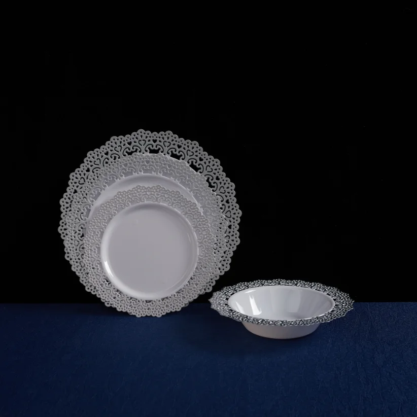 
 Transparent Plastic Disposable Plate Wedding Party Cake Plate Wholesale Eco-Friendly High Quality Clear Dinner Plate And Dish  